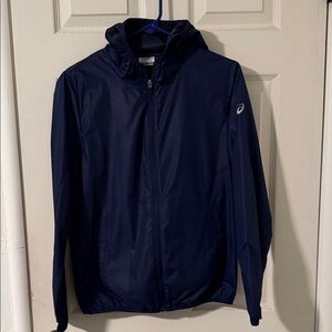 ASICS Men's Dark Blue Windbreaker